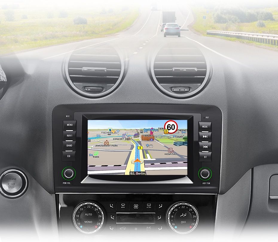 Rádio 7" android 2/32GB Mercedes W164 X164 GL e M Carplay 4G SELADO