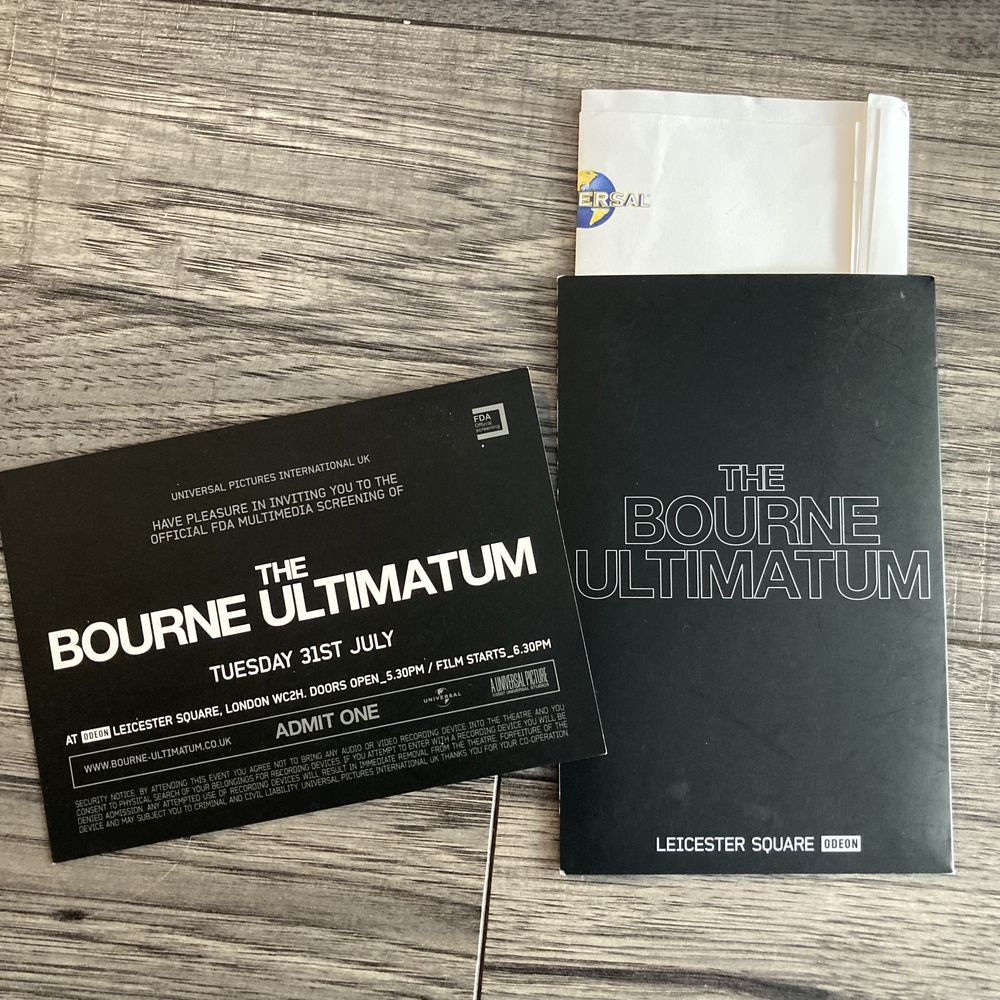 The Bourne Ultimatum  - Bilet na premierowy pokaz filmu