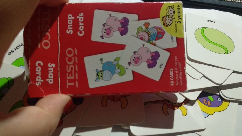 игра настольная карточки snap cards английский язык звери tesco