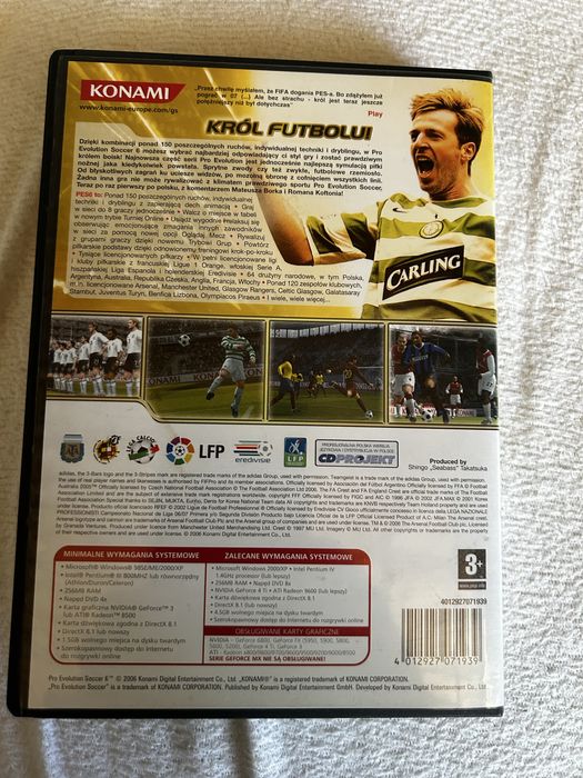 Pro Evolution Soccer 6 PC DVD PES 6 Polska Wersja PL