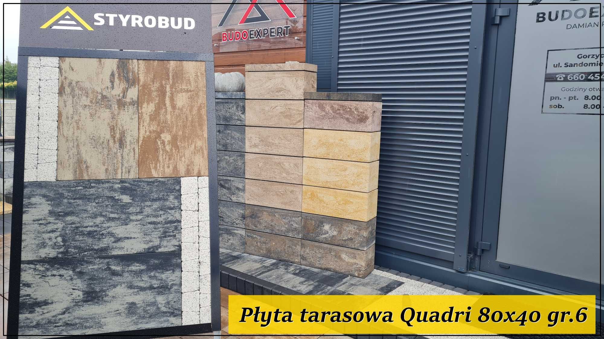 Płyta betonowa na TARAS Styrobud QUADRI 80x40 grubość 6 cm