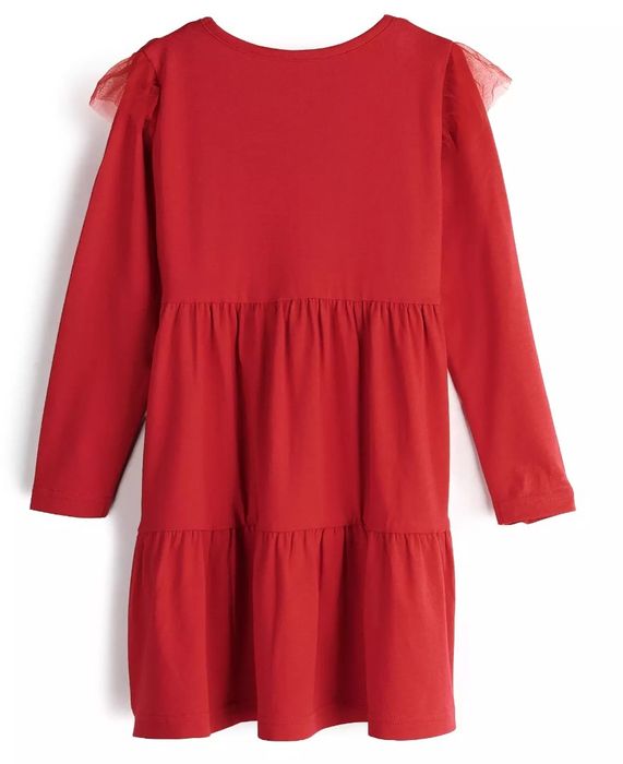 Świąteczna sukienka z nadrukiem