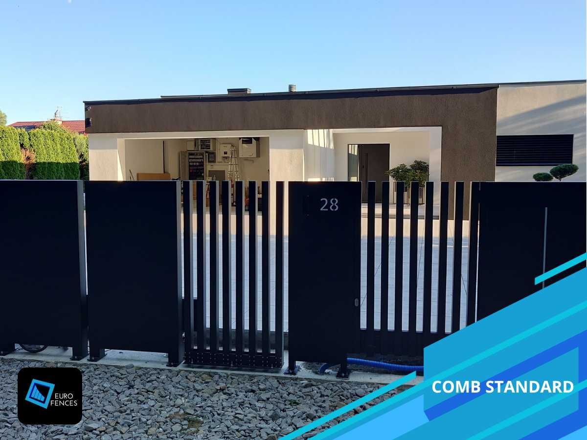 Ogrodzenie aluminiowe grzebieniowy model Comb Standard - Polska jakość