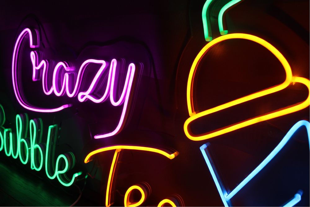 Neon Led „Crazy Bubble Tea”