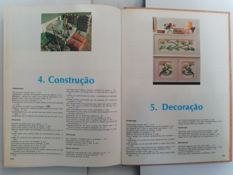 Coleção de livros sobre bricolage