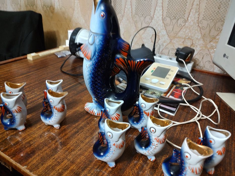 Сервиз фарфоровый "Рыбки" СССР