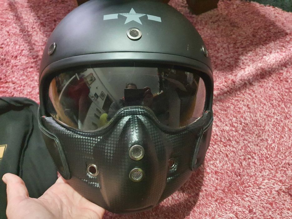 Lindo capacete motard Harrison chopper ou café racer tamanho S