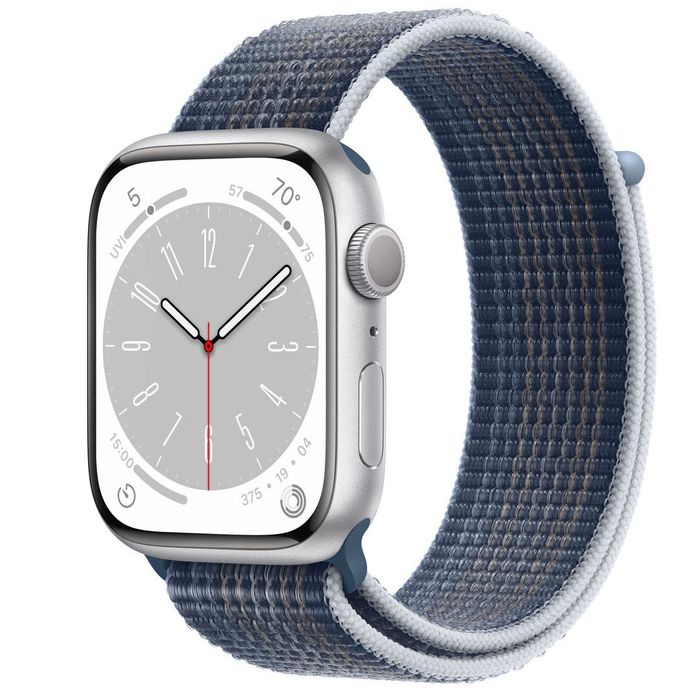 Apple Watch Series 8 GPS 45mm z opaską sportową sztormowy błękit