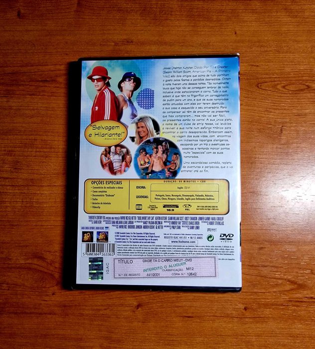 ONDE TÁ O CARRO, MEU? (Ashton Kutcher/Jennifer Garner) NOVO/Selado