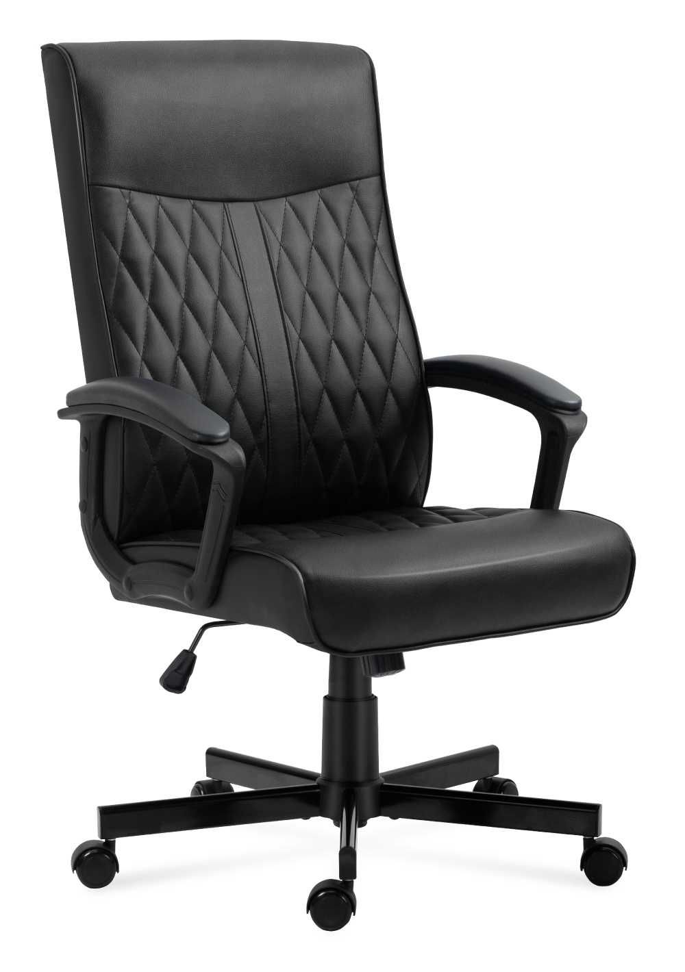 Fotel biurowy Mark Adler Boss 3.2 Czarny (ekoskóra)/Szary (materiał)