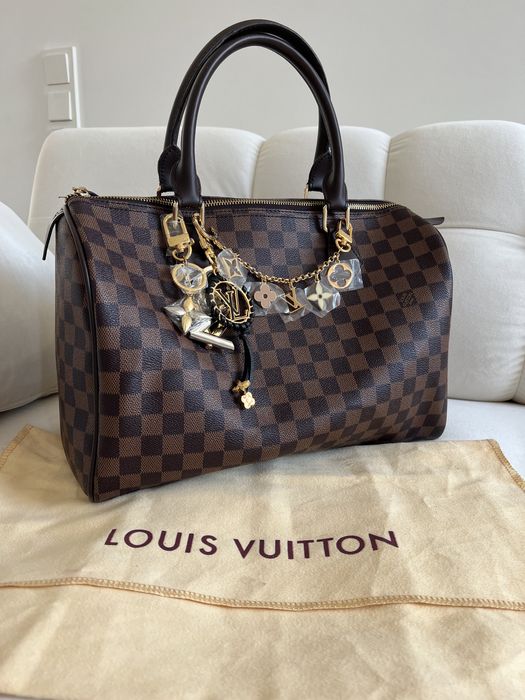 Speedy louis Vuitton lv torebka brazowa skora naturalna