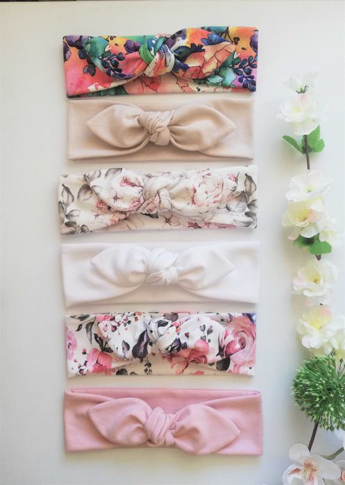 Opaski - Pin up - wiązane - przeplatane - dla mamy i córki - 2 szt.