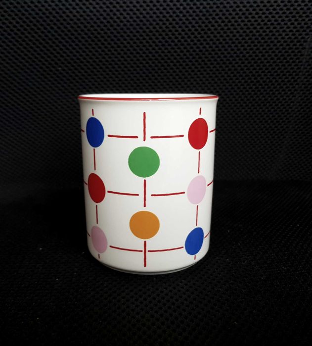 Porcelit Pruszków kubek grochy kółka