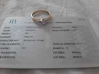 Pierscionek Yes Amore diament 0,14CT, r.16