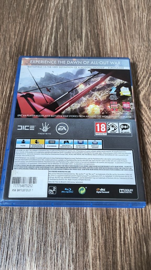 Gry PS4 – Call of Duty WWII i Battlefield 1 – Stan bardzo dobry