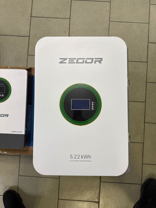 Зарядна станція. ДБЖ, інвертор Zegor YCA3600A 3,6 кВт + АКБ 5,22 кВт