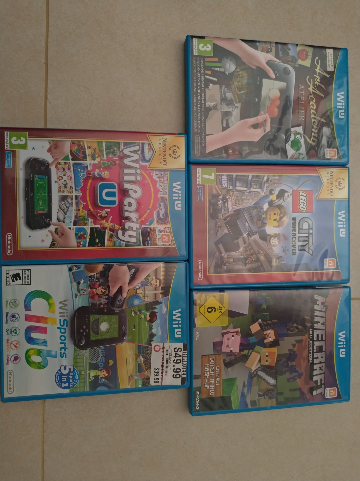 Jogos WIIU + Jogos WII: Super Mario 3D World, Super Mario Bros, etc