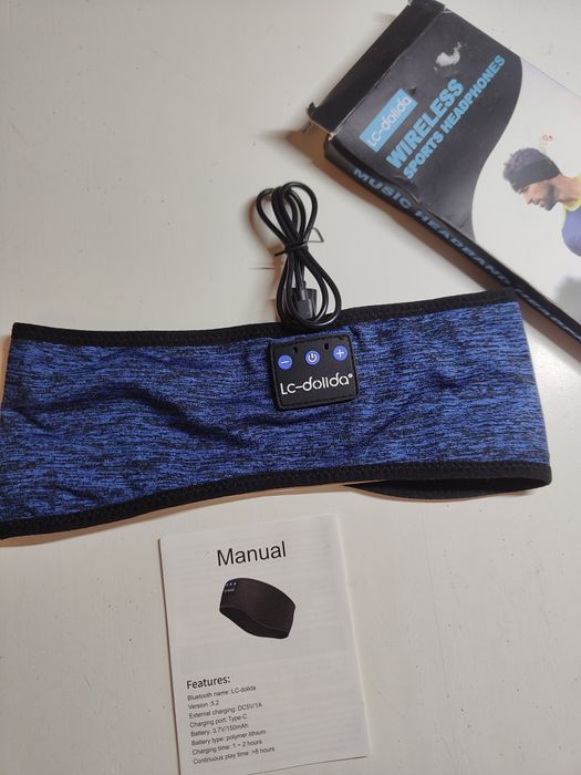 Opaska na głowę + słuchawki Bluetooth LC-dolida N403