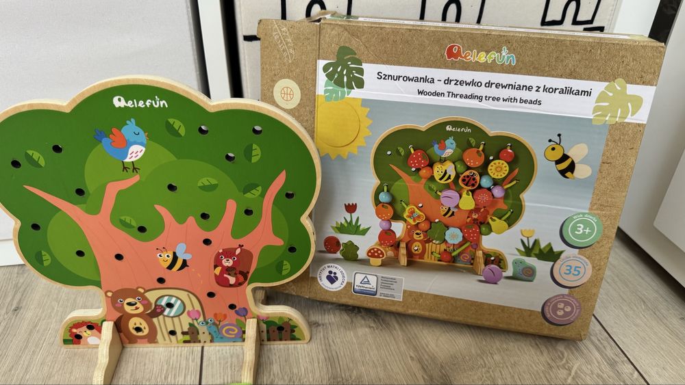 Drzewko drewniane Elefun sznurowanka