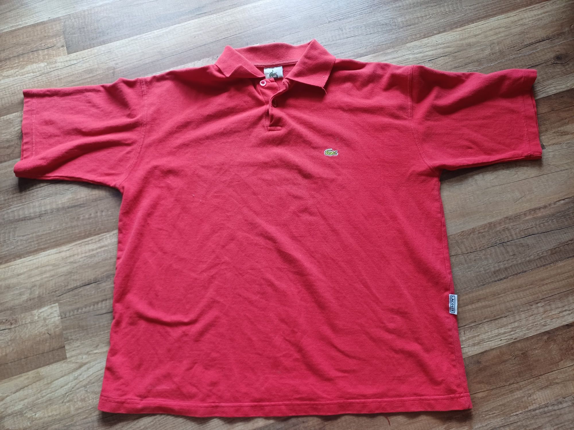 Lacoste koszulka polo L XL czerwona męska t shirt