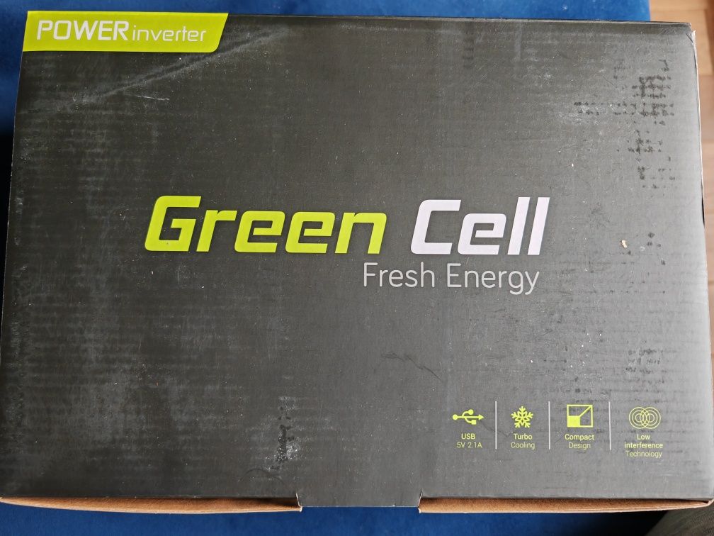 Przetwornica napięcia Green Cell 12V 1000W pełny Sinus Nowa