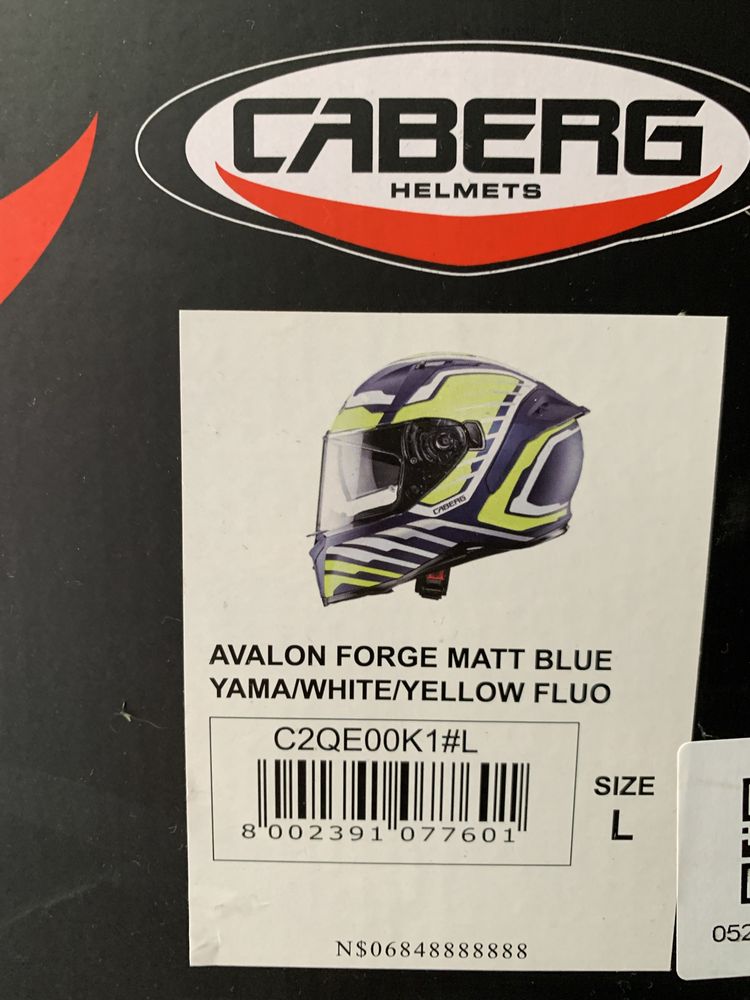 Kask motocyklowy Caberg Avalon Forge rozmiar L, Blenda, FLUO!