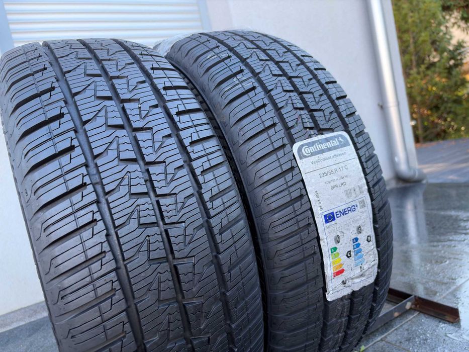 2szt całoroczne 225/55R17C Continental 8,8mm 100% bieżnika 2024r 4S294