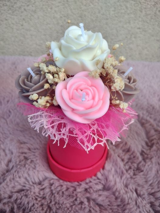 Mini flowerbox świece sojowe