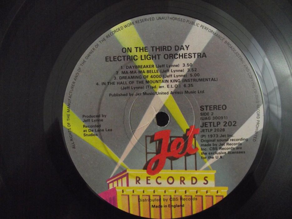 Electic Light Orchestra On The Thrid Day vinyl