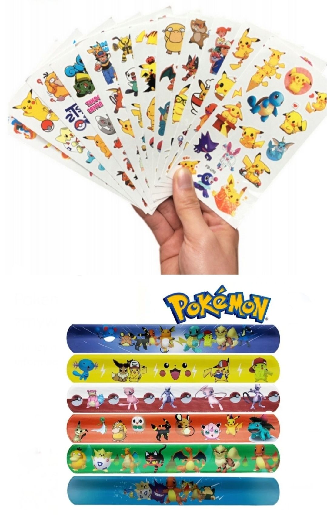 Zestaw bransoletki POKEMON + tatuaże
