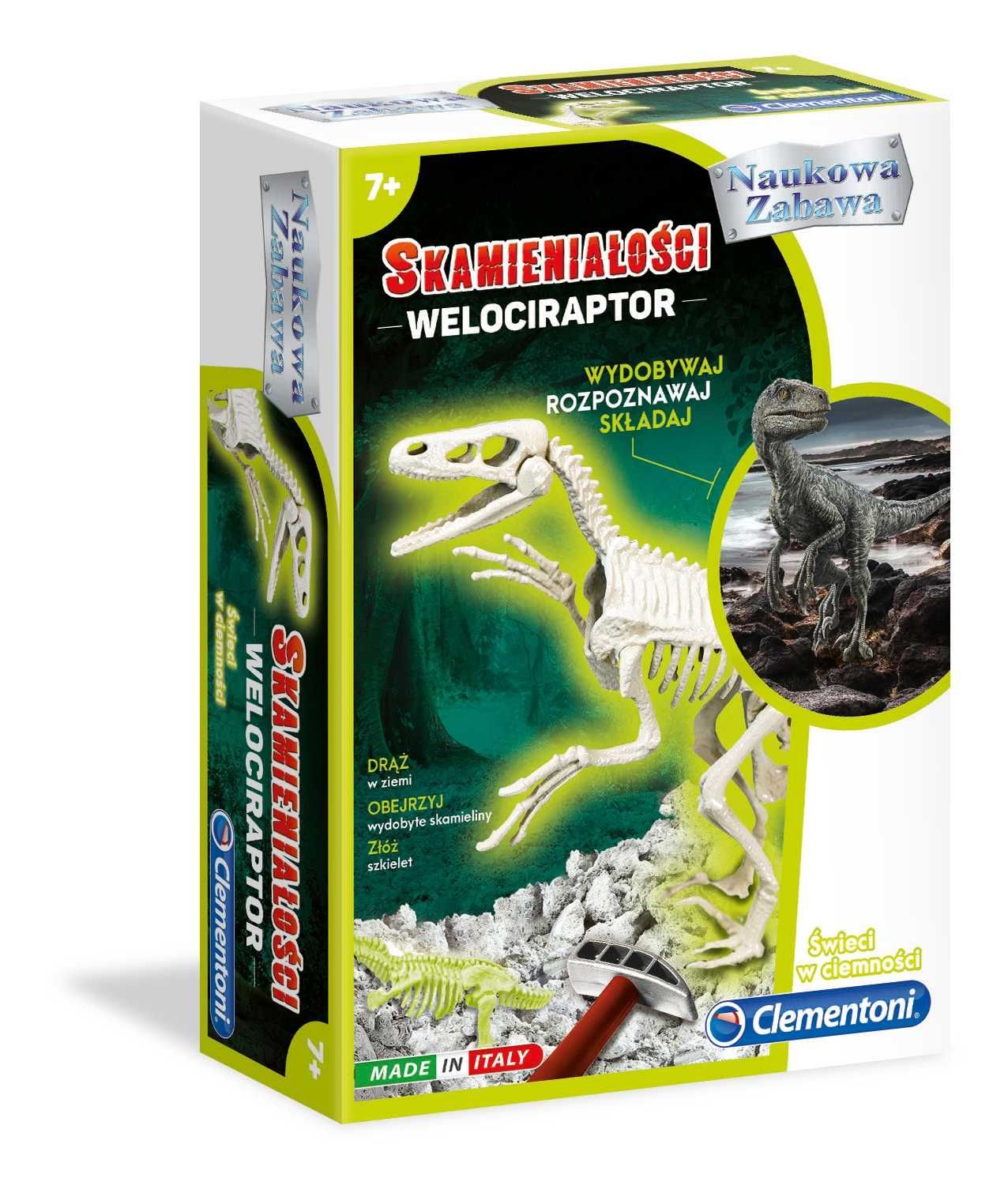 CLEMENTONI 50639 Skamieniałości WELOCIRAPTOR dinozaur