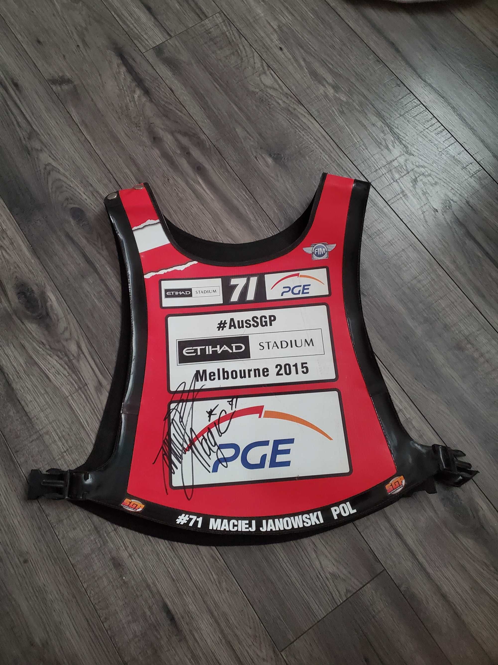 Speedway Plastron SGP Maciej Janowski-Autograf