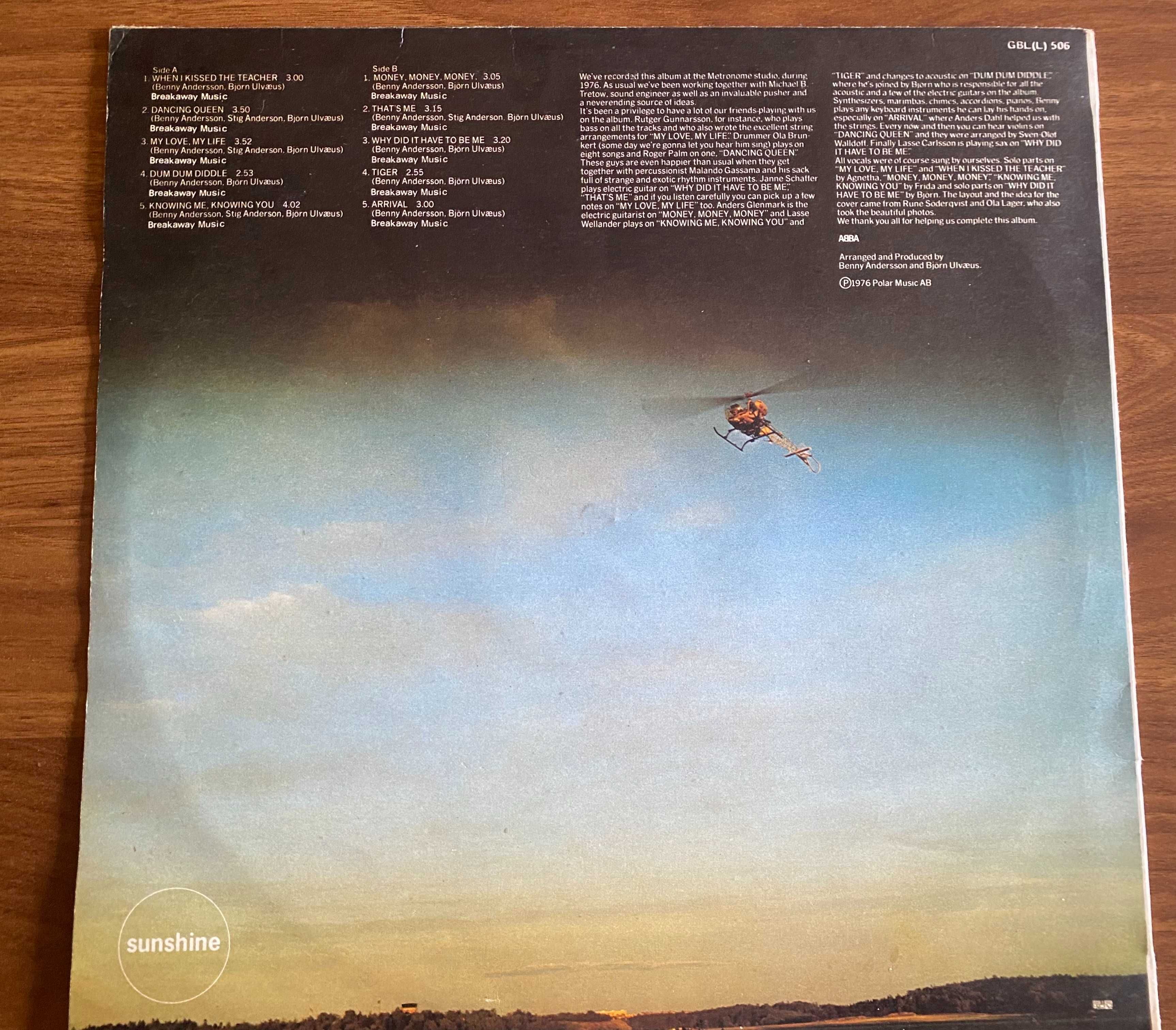 Disco de vinil: ABBA - Arrival (edição da Rodésia)