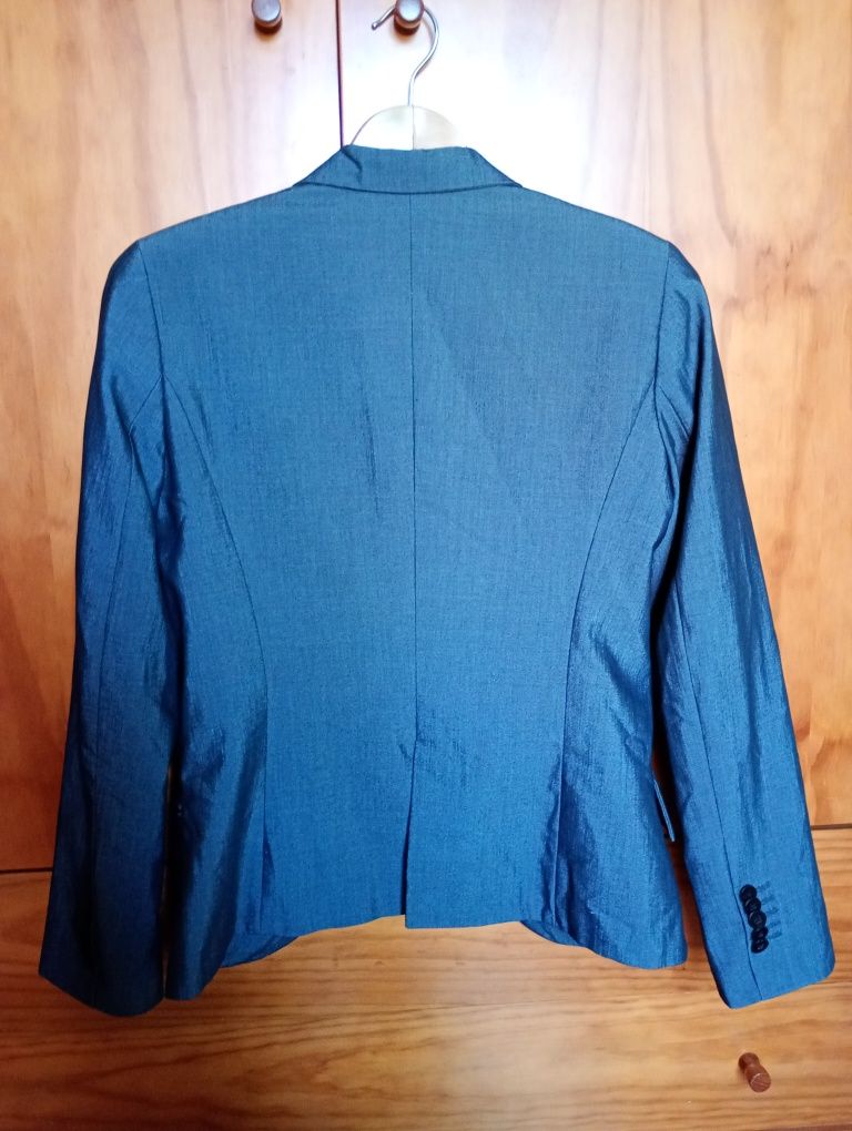 Blazer cintado Cinza