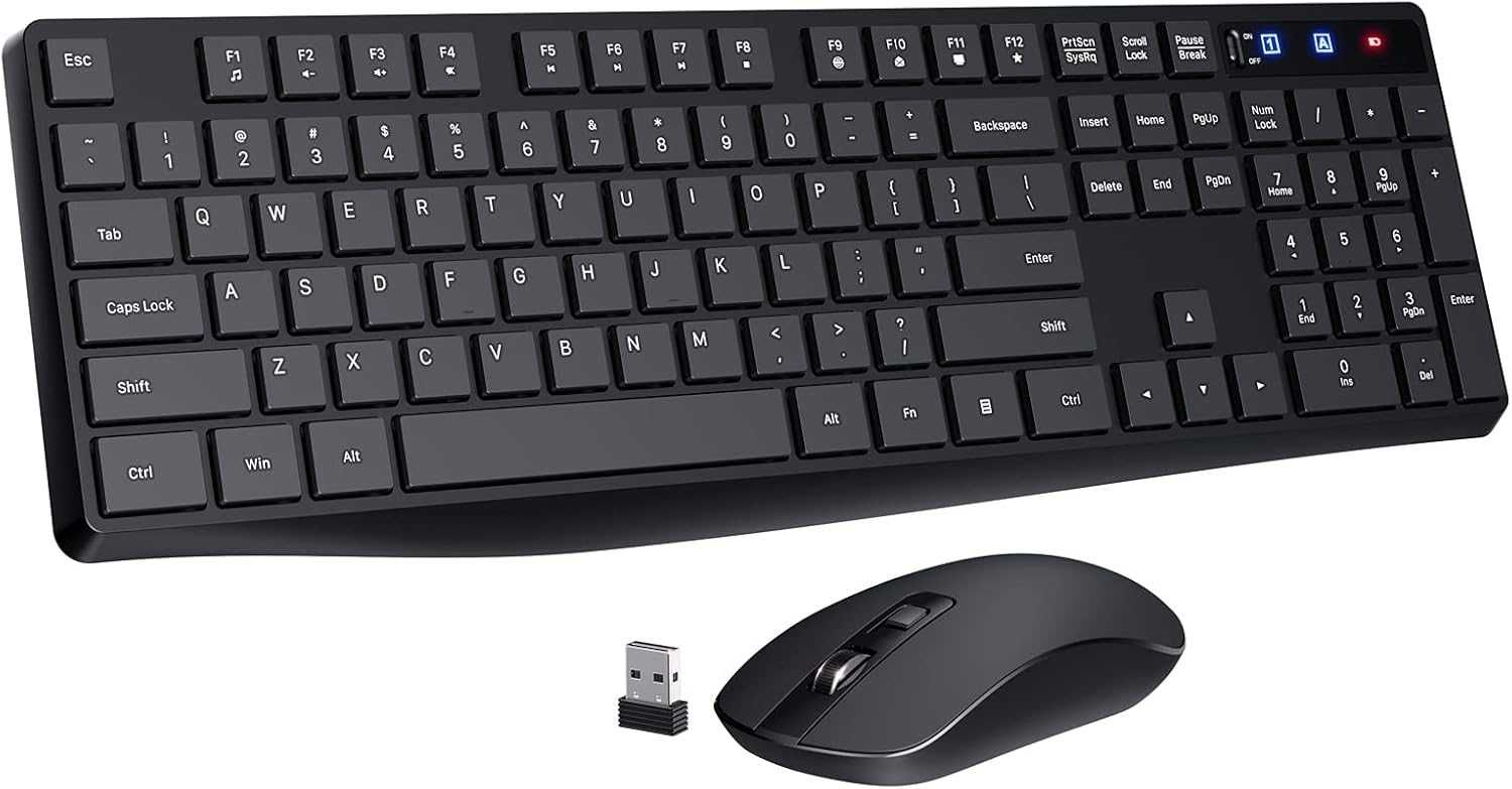 Bezprzewodowa klawiatura i mysz, PONVIT 2.4G USB