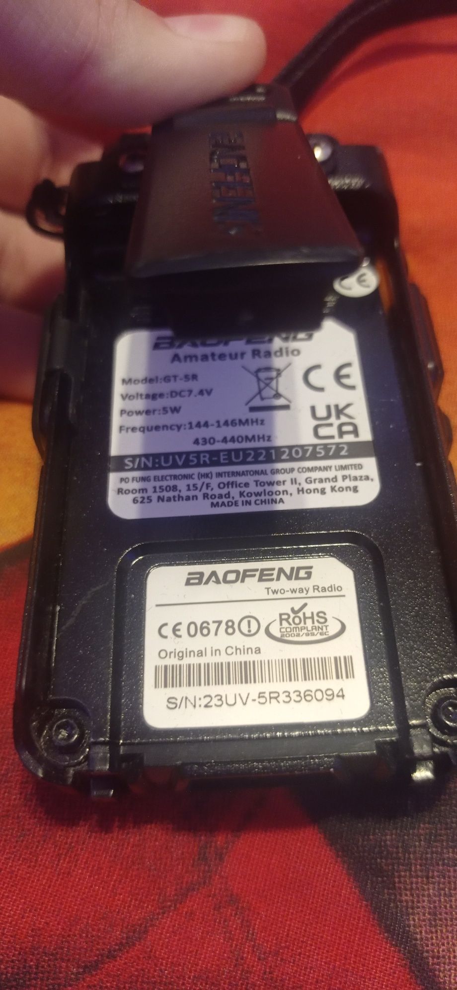 Baofeng GT-5R (ulepszona wersja UV-5R)