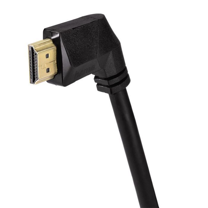 Hama Kabel HDMI kątowy, 3S, 1,5m, czarny OUTLET