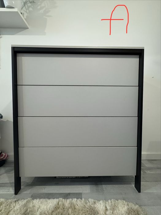 Dwie jasno szare komody