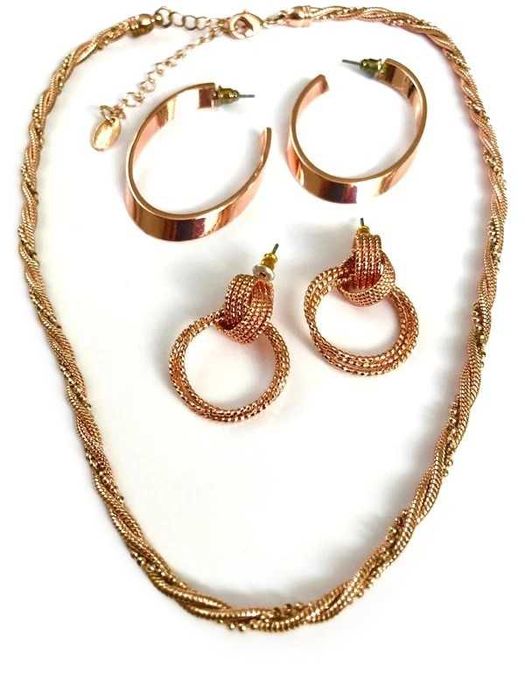 Zestaw bizuterii różowe złoto