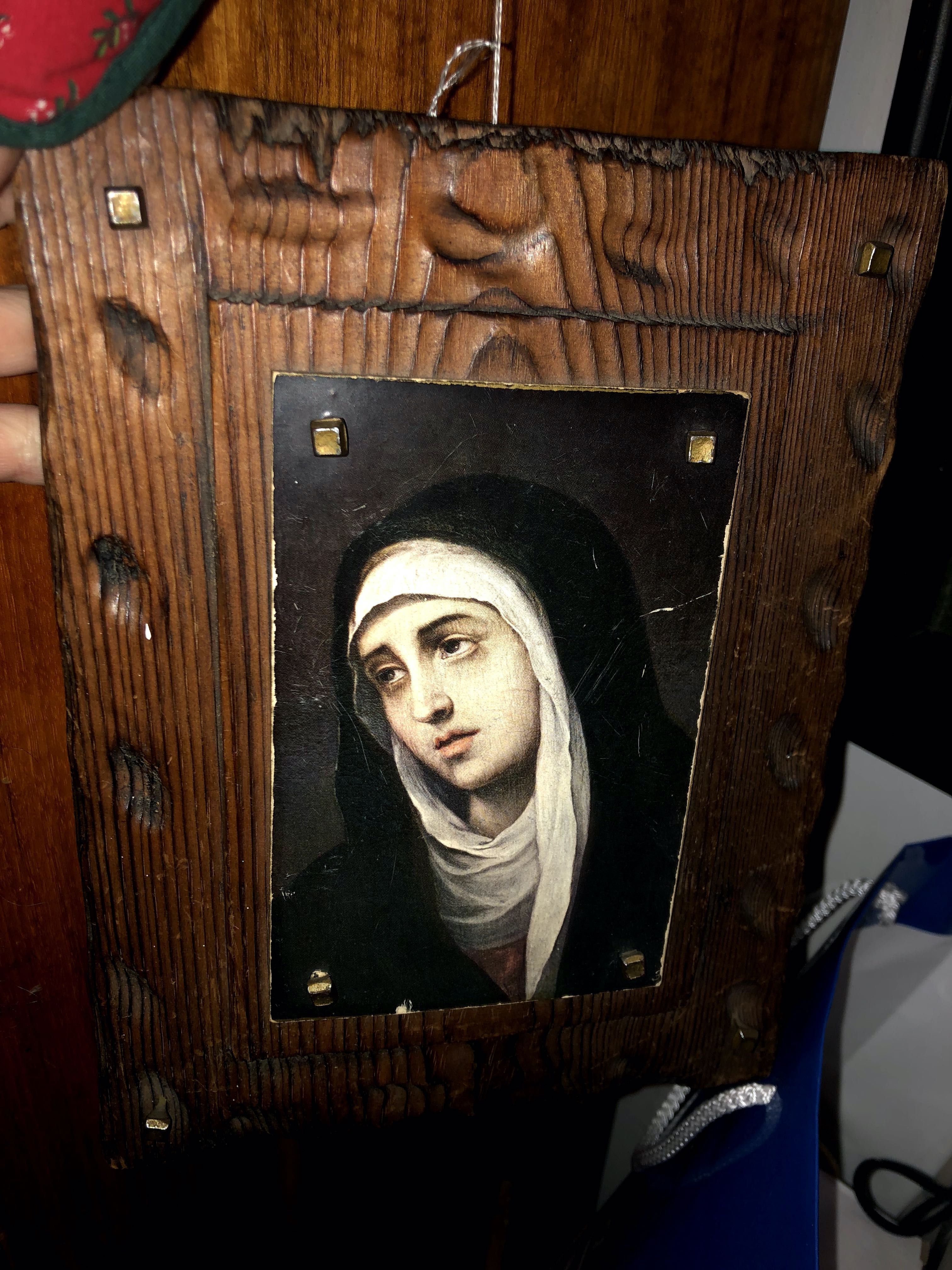 portret religia chrześcijaństwo rama drewno obraz