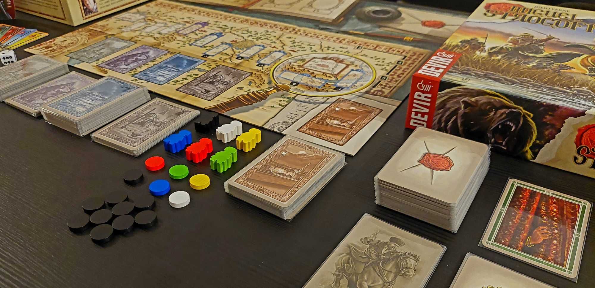 Jogo de Tabuleiro Miguel Strogoff com Sleeves