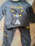 Zestaw komplet chłopięcy bluza dresy ciemno szare So Cute 86 12-18 M