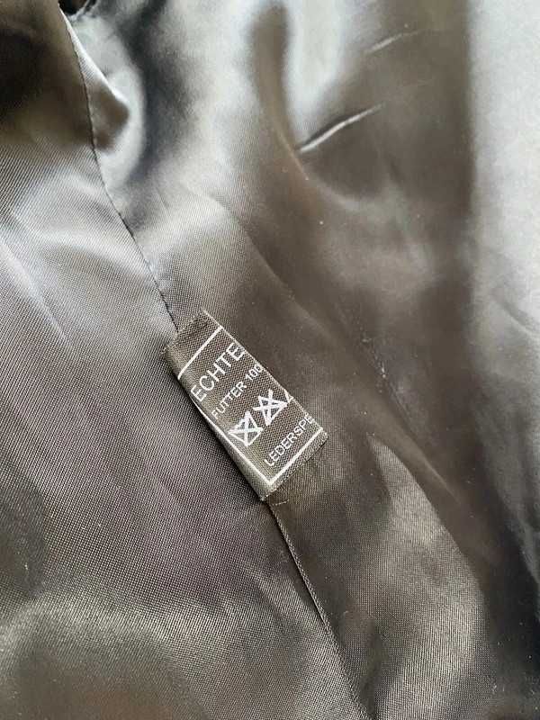 Czarny skórzany krótki płaszcz kurtka Joy L/M 40/38