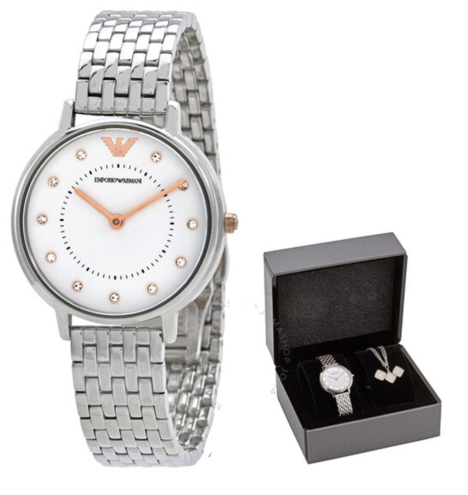Часы Новий годинник Армані комплект з діамантами Armani с бриллиантами