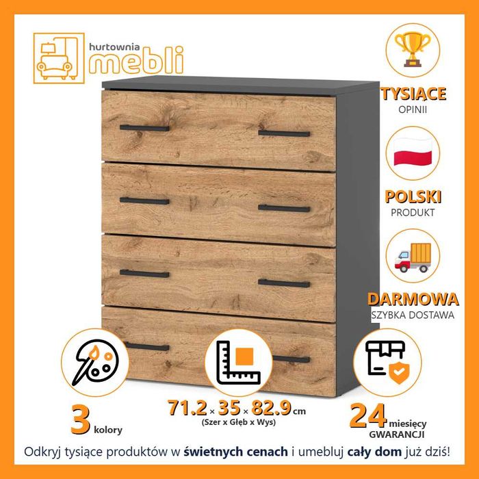 Szafka Na Buty Do Przedpokoju Nowoczesny Stojak 71cm 4 Drzwi Uchylne