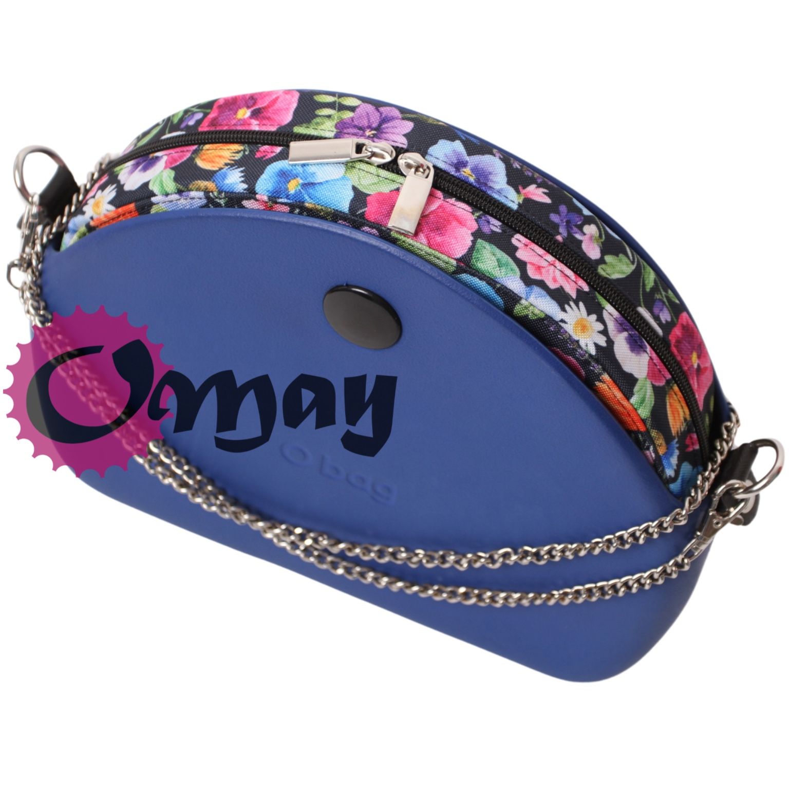 Czarny organizer do OBAG MOON LIGHT bratki 2 kieszenie wkład OMAY