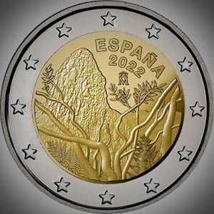 ESPANHA - 2€ Rolos de moedas Parque Nacional Garajonay