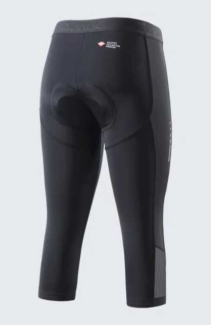 Damskie spodnie/legginsy rowerowe SANTIC 3/4 z wkładką żelową 4D