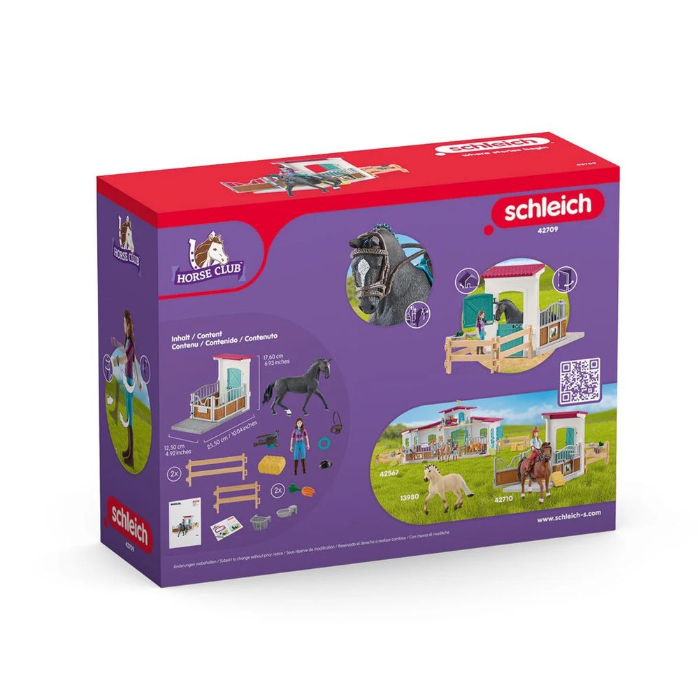 Стойло с Лизой и Шторм Schleich шляйх 42709 конюшня