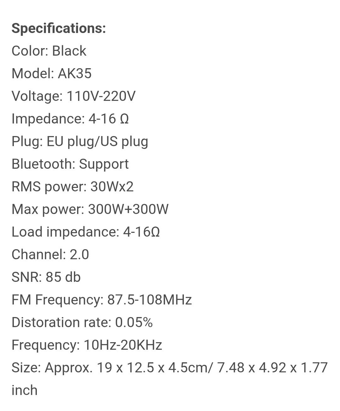 Amplificador AK35